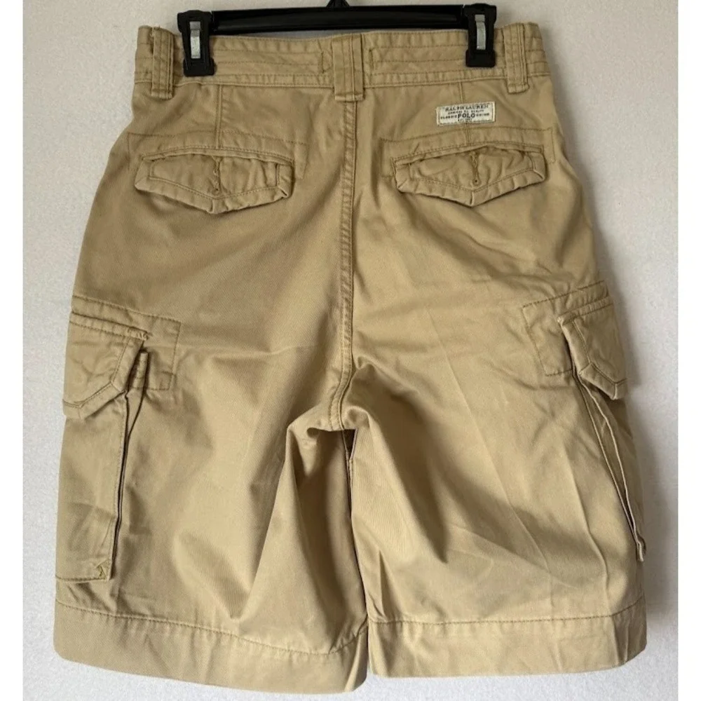Polo Ralph Lauren Cargo Shorts Men 29 Beige Classic Fit Chino Utility Pockets